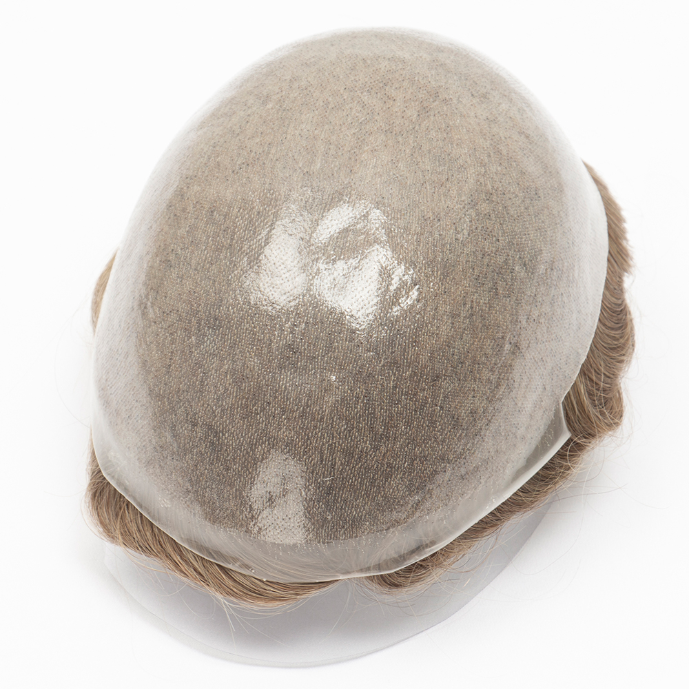 0608K | 0.06-0.08 mm Single Split Knots Vollständig Ultra - dünne Skin - Basis | Dickeres Haar und haltbarer | Einzelgeknotetes Mirage | Männer - Toupee