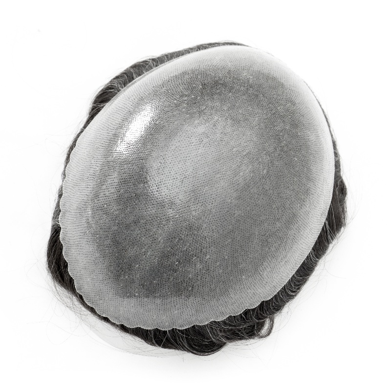 FO Base | 0.1-0.12 mm Full-Skin-Basis mit Double Knots | Herren-Haarsystem | Herrenfrisur für dünnes Haar