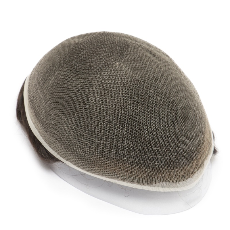 Full French Lace-Basis: Herren-Toupet | Full French Lace Base | Geeignet für feuchtes Klima