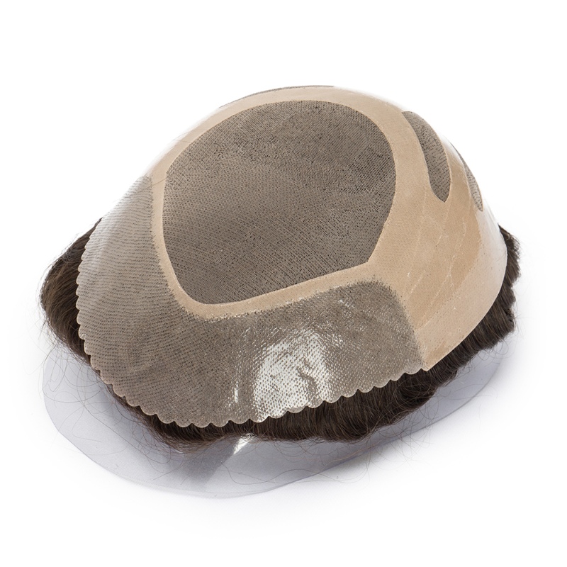 Bond | Feines Mono-Haarteil für Herren mit NPU-Gaze-Krone & -Rand und Skin-Front