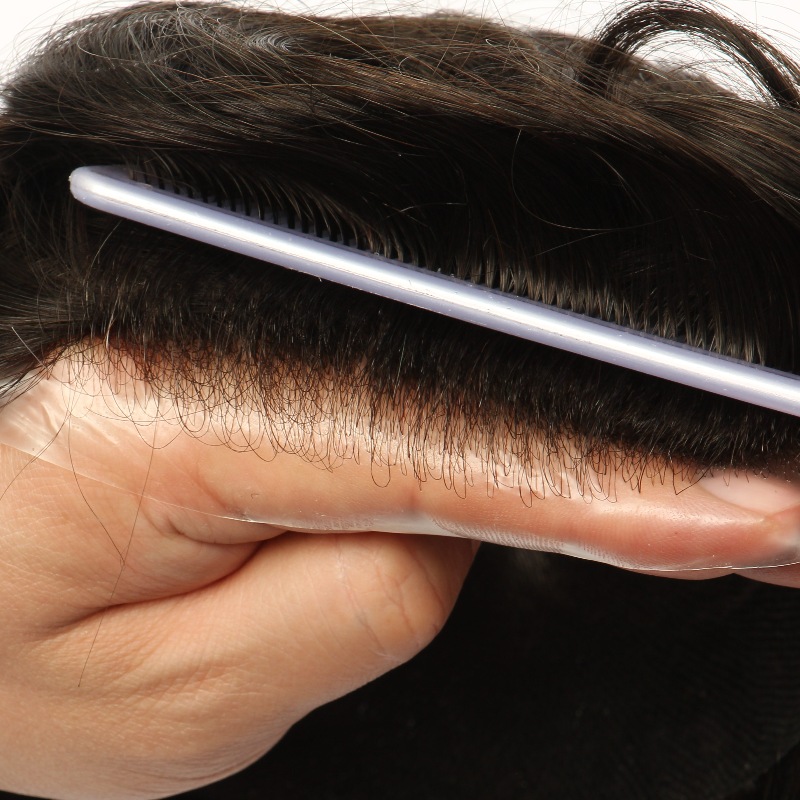 0406K | 0.04-0.06 mm Single Split Knots Vollständig Ultra - dünne Skin - Einzelsplit - Knoten - Basis | Upgraded Mirage | Männer - Toupee | Die Wahl von Promis